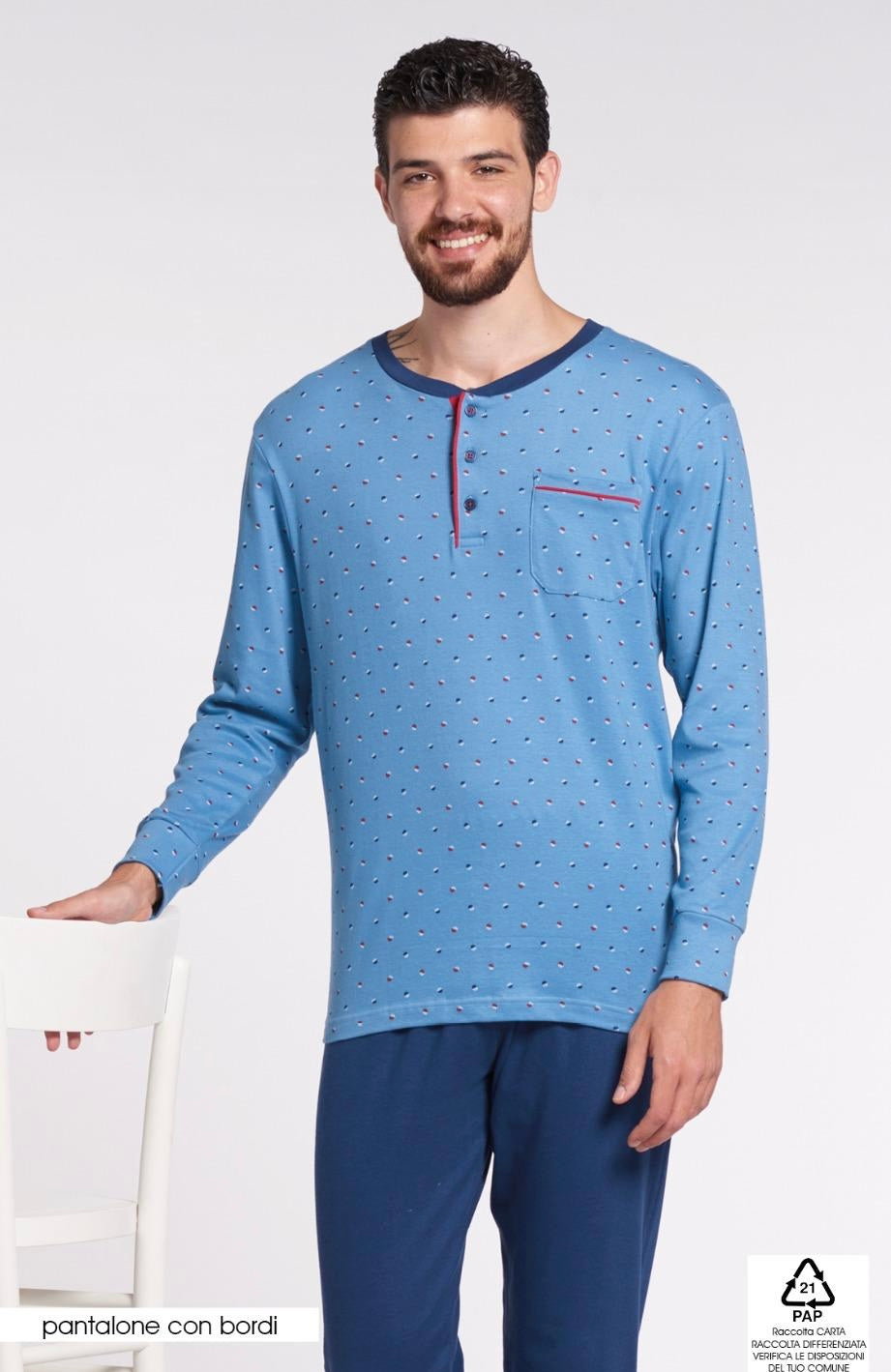 Pigiama uomo caldocotone Vanuè 0507