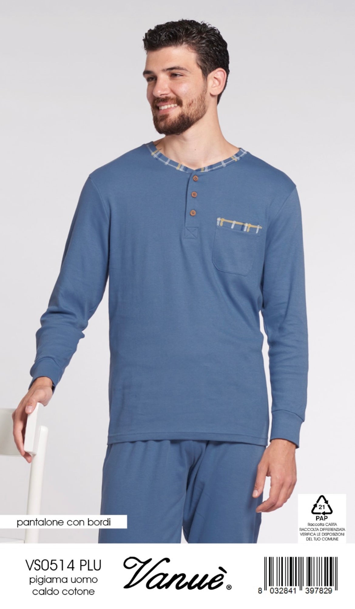 Pigiama uomo caldocotone VANUÈ 0514