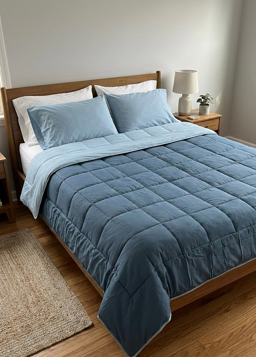 Trapunta bicolore matrimoniale Ambrosiana Capri