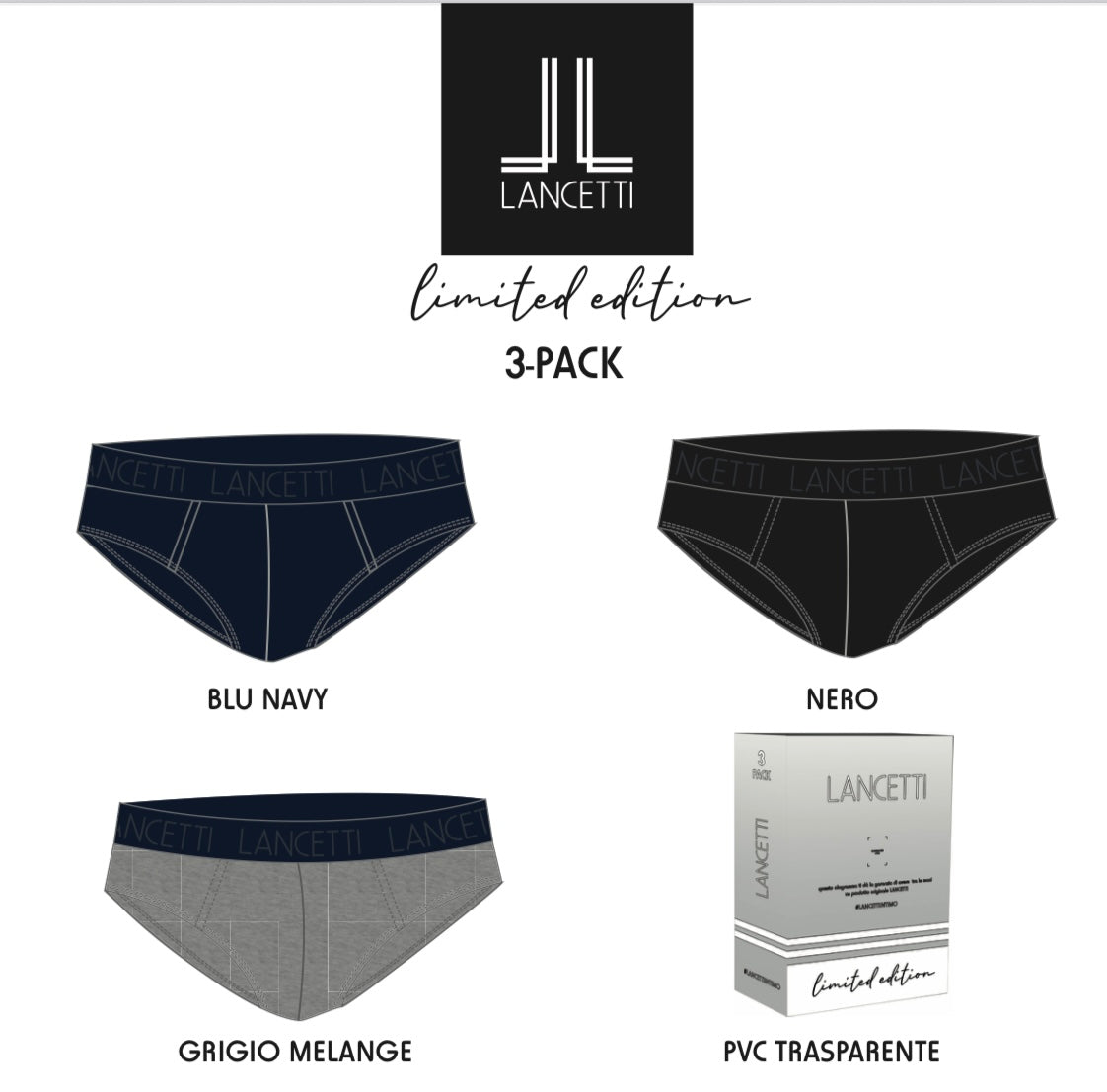 3pack slip LANCETTI 4215