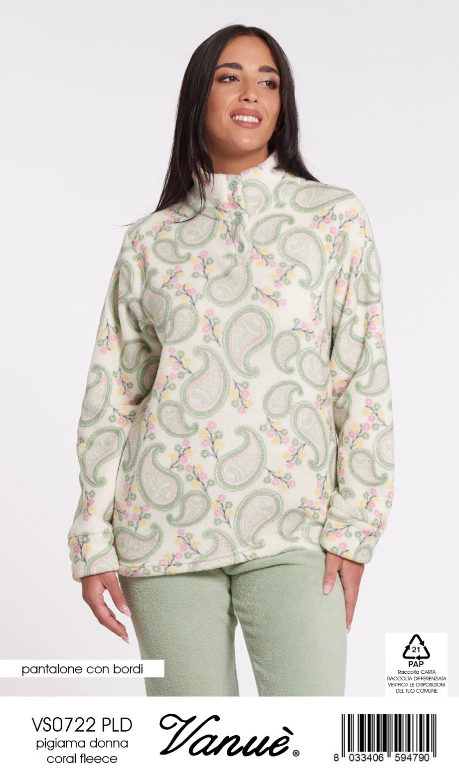 Pigiama donna CORAL FEECE Vanuè 0722