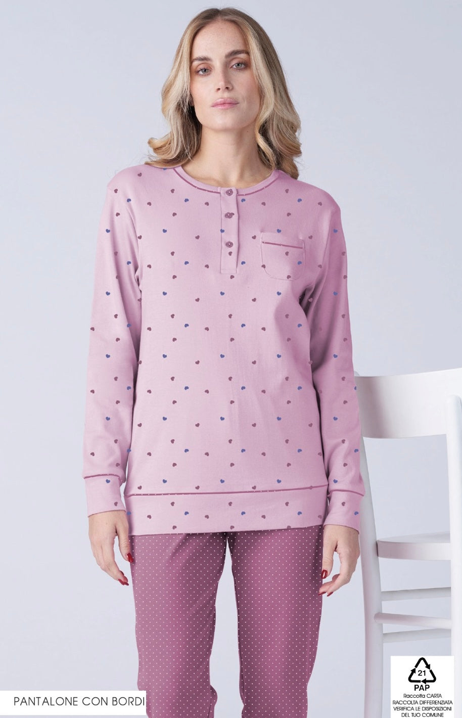 Pigiama donna in caldocotone Karelpiù 9027