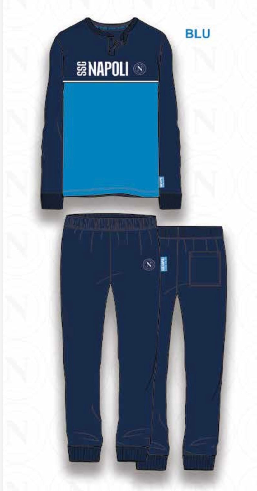 Pigiama uomo cotone Ssc Napoli 2135