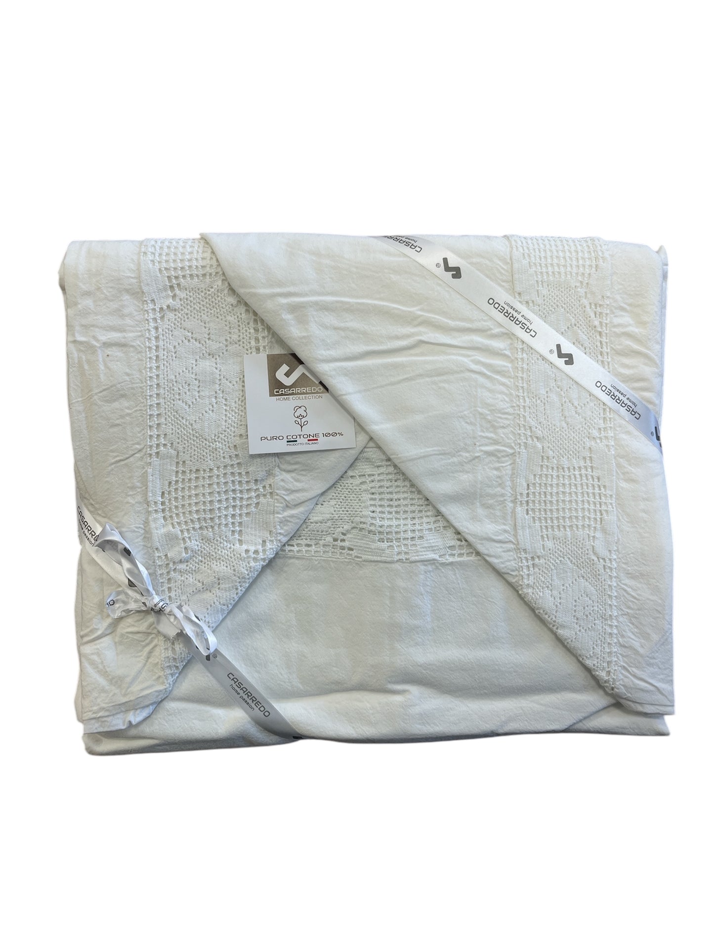 Lenzuola matrimoniale Casarredo Pizzo uncinetto