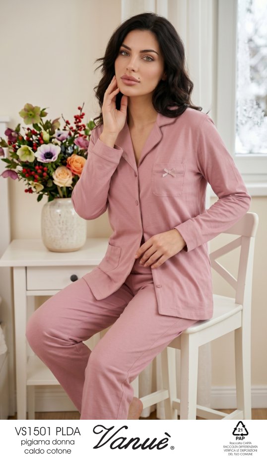 Pigiama donna in caldocotone VANUÈ 1501