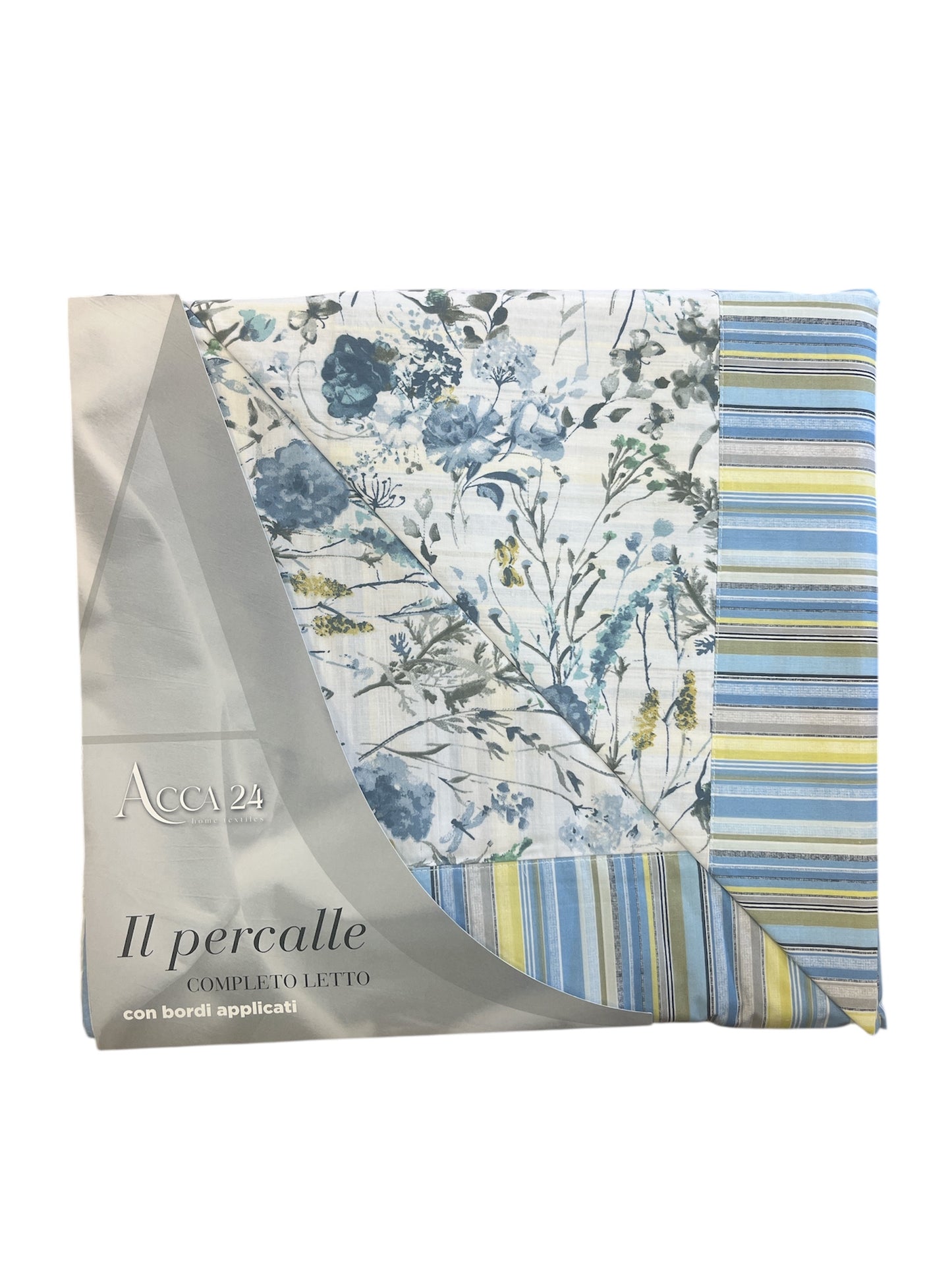 Completo letto Acca24 matrimoniale in percalle Margot