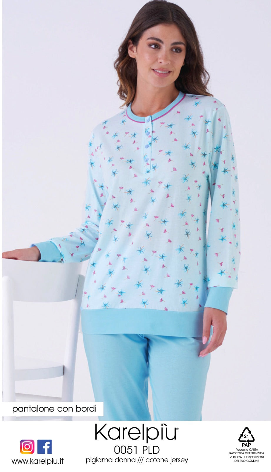 Pigiama donna cotone Karelpiù 0051