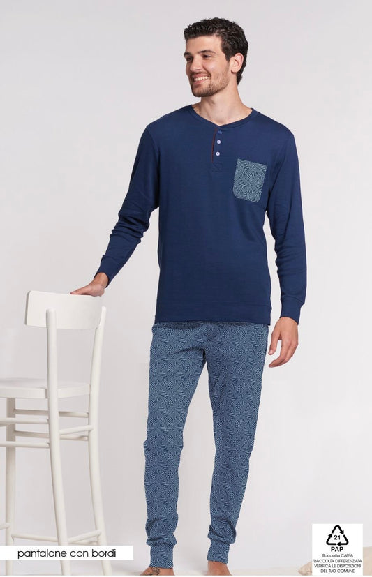 Pigiama uomo in caldocotone Vanuè 0516