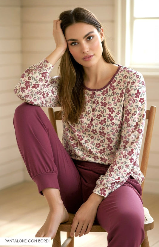 Pigiama donna caldocotone Calibrato Karelpiù 1023