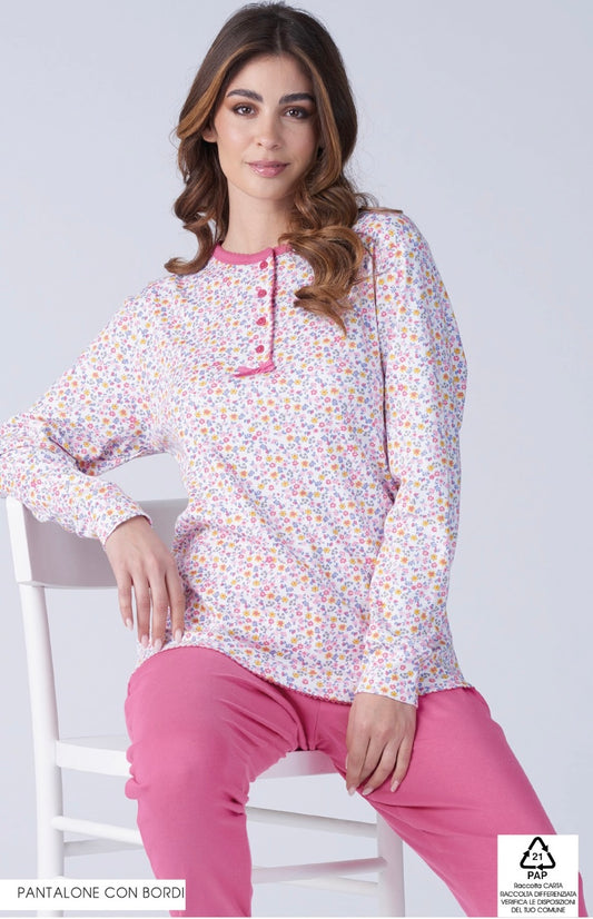 Pigiama donna calibrato Karelpiù caldocotone 9015