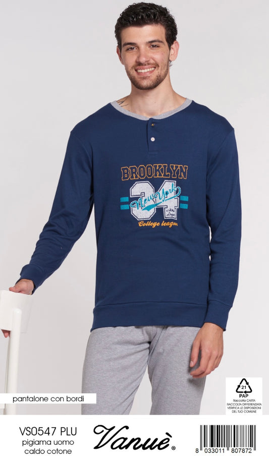 Pigiama uomo caldocotone VANUÈ 0547