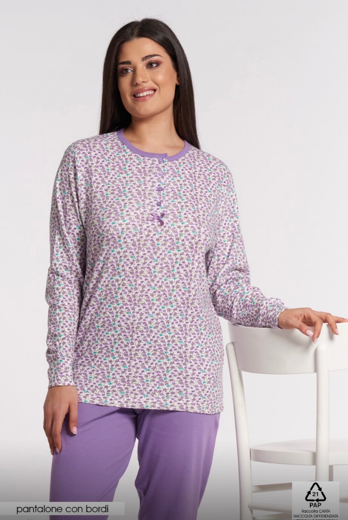 Pigiama donna caldocotone vanuè 0613