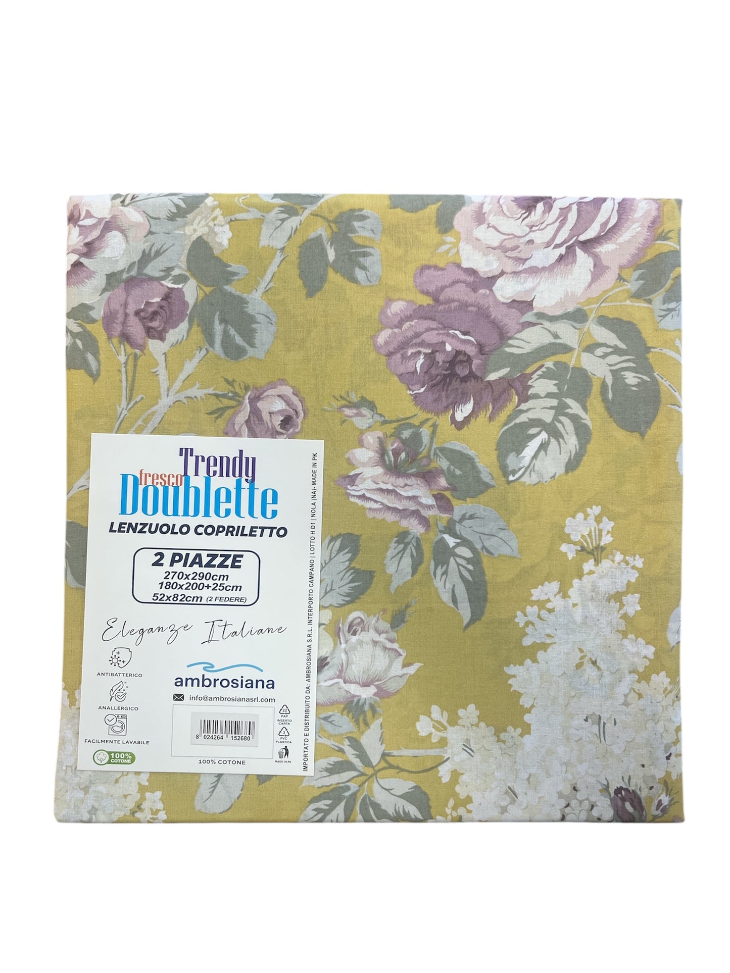 Lenzuolo/copriletto matrimoniale Ambrosiana trendy 05