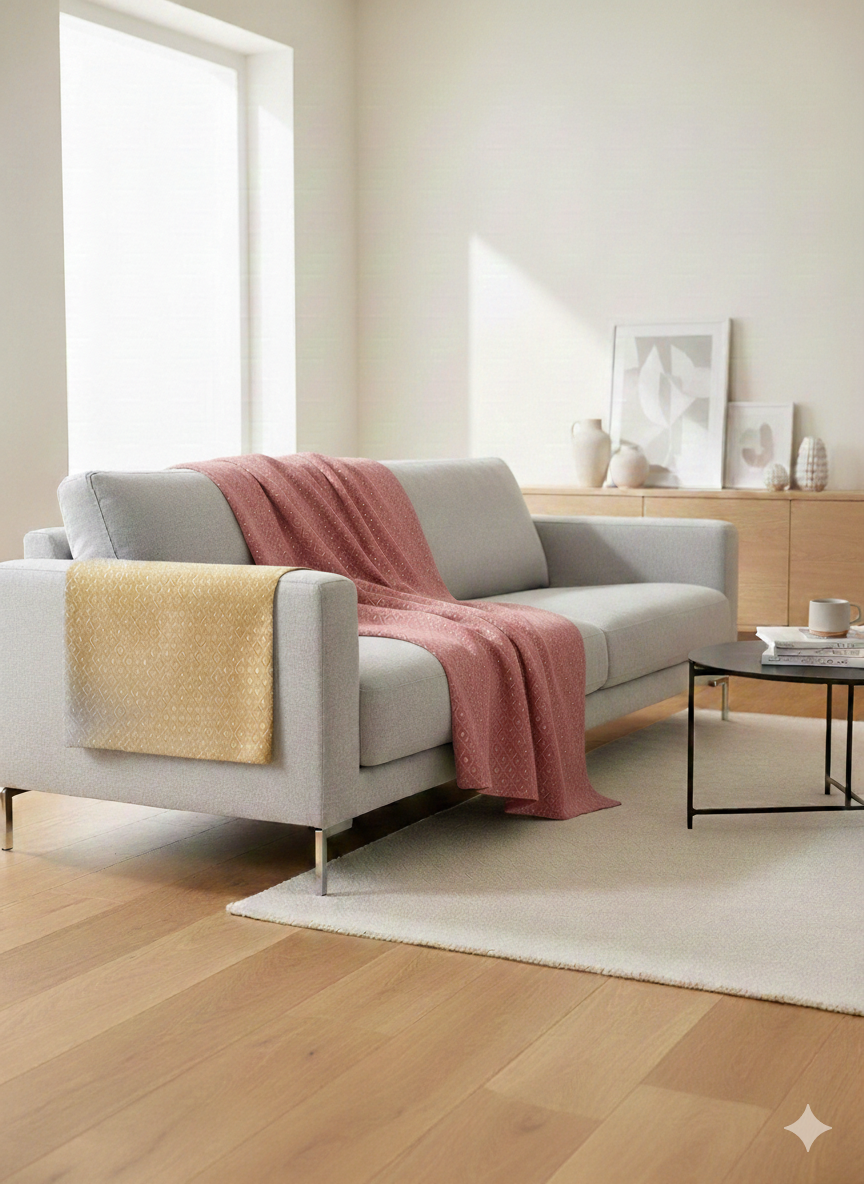 Telo arredo grandfoulard Casarredo cuoricini