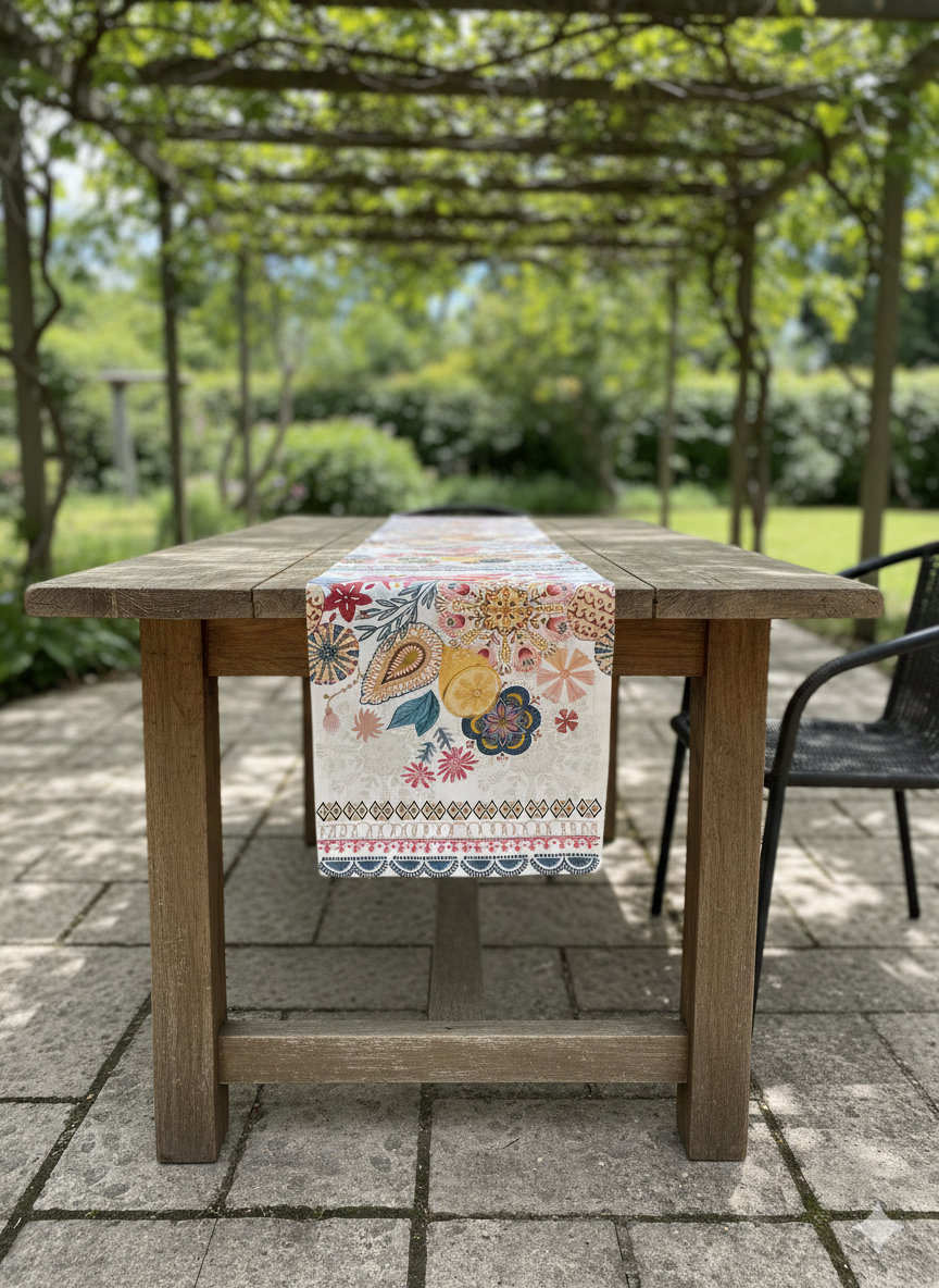 Runner da tavola maison sucrée pastelli vibranti