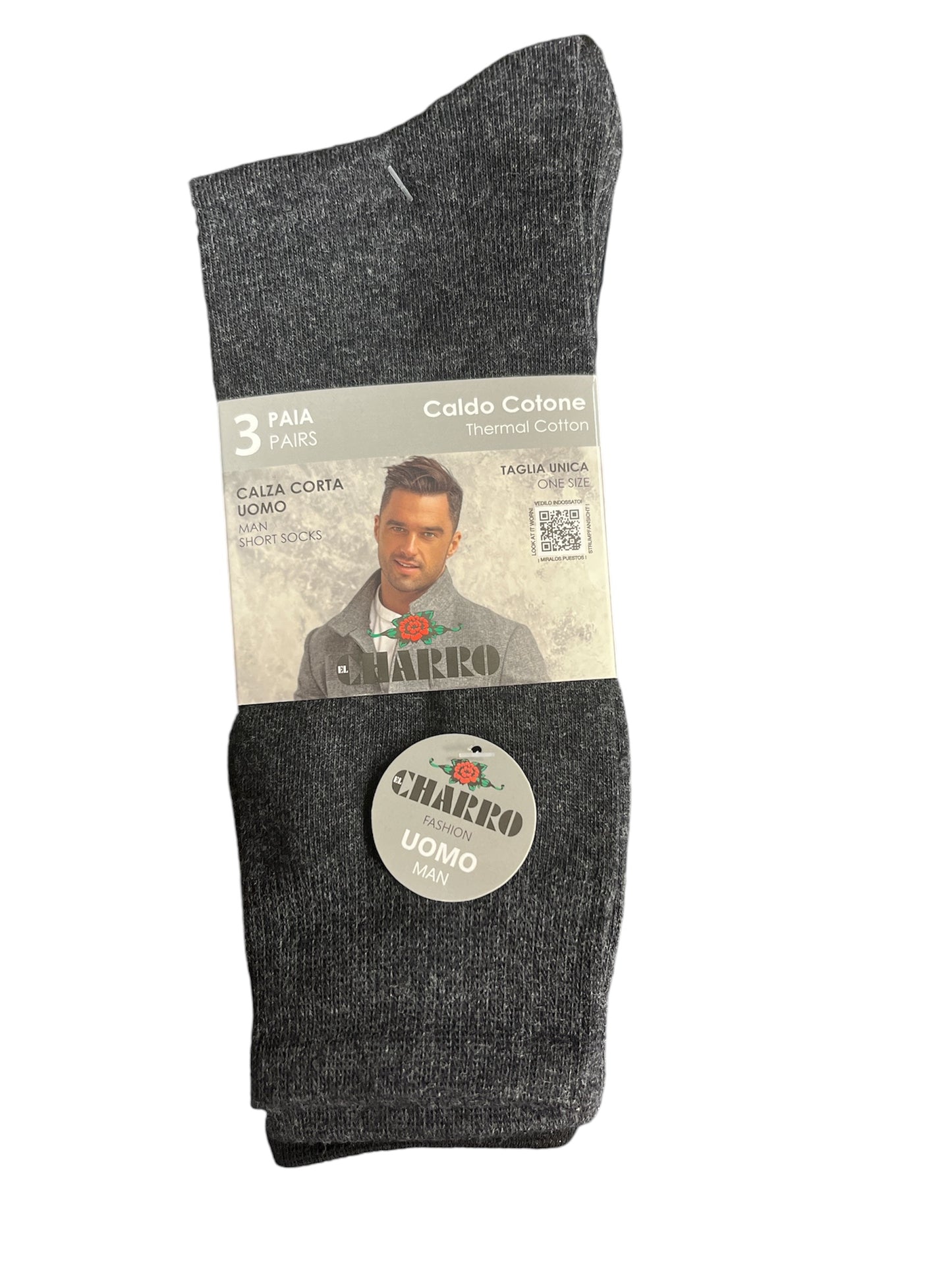 EL CHARRO chaussettes courtes pour hommes art. toms 3 paires